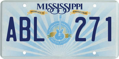 MS license plate ABL271
