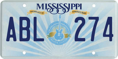 MS license plate ABL274