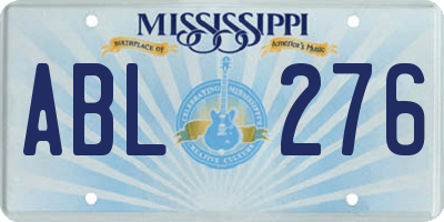 MS license plate ABL276