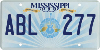 MS license plate ABL277