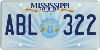 MS license plate ABL322