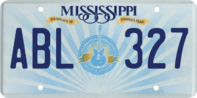 MS license plate ABL327