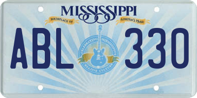 MS license plate ABL330