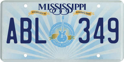 MS license plate ABL349