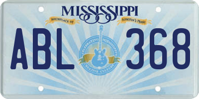 MS license plate ABL368