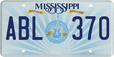 MS license plate ABL370