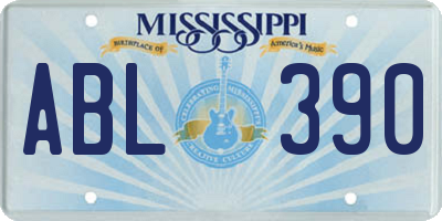 MS license plate ABL390