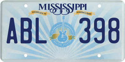MS license plate ABL398