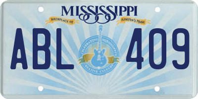 MS license plate ABL409