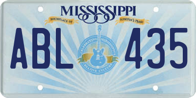 MS license plate ABL435