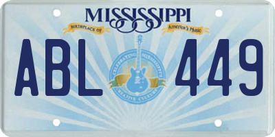MS license plate ABL449