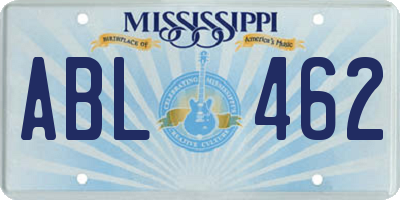 MS license plate ABL462