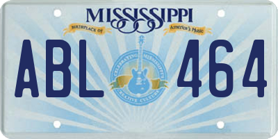 MS license plate ABL464