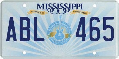 MS license plate ABL465