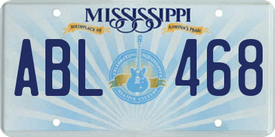 MS license plate ABL468