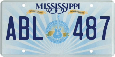 MS license plate ABL487