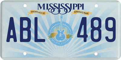 MS license plate ABL489