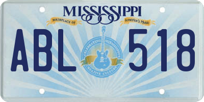MS license plate ABL518