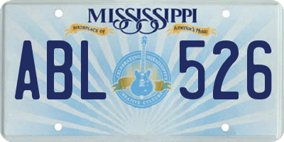 MS license plate ABL526