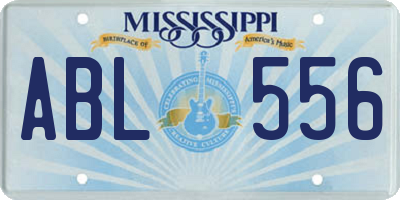 MS license plate ABL556