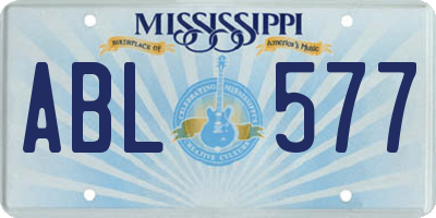 MS license plate ABL577