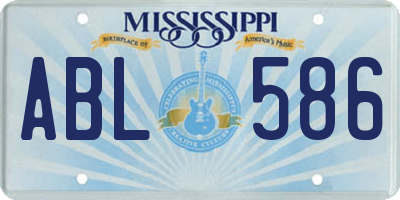 MS license plate ABL586