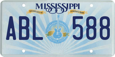 MS license plate ABL588