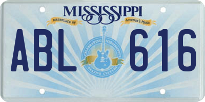 MS license plate ABL616