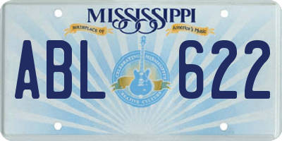 MS license plate ABL622