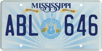 MS license plate ABL646