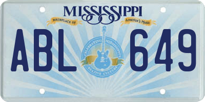 MS license plate ABL649