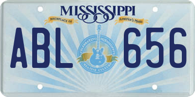 MS license plate ABL656