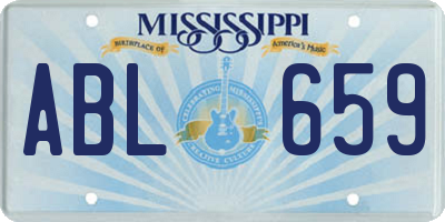 MS license plate ABL659