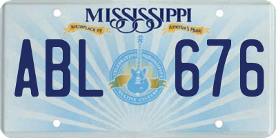 MS license plate ABL676