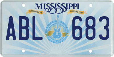 MS license plate ABL683