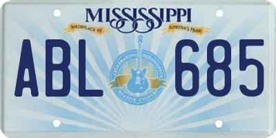 MS license plate ABL685