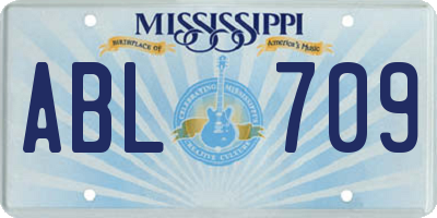 MS license plate ABL709