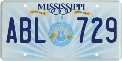 MS license plate ABL729