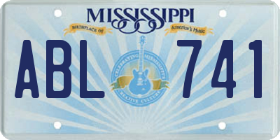 MS license plate ABL741