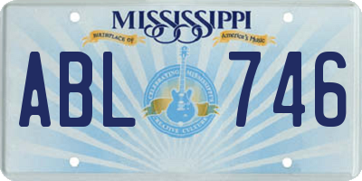MS license plate ABL746