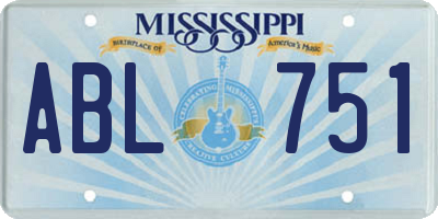 MS license plate ABL751