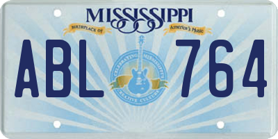 MS license plate ABL764