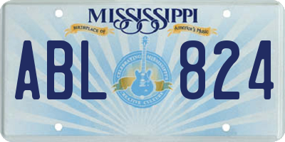 MS license plate ABL824