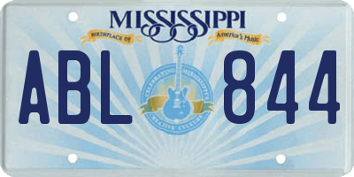 MS license plate ABL844