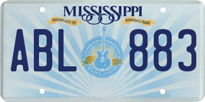 MS license plate ABL883