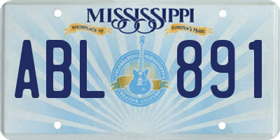 MS license plate ABL891