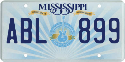 MS license plate ABL899
