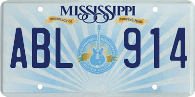 MS license plate ABL914