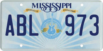 MS license plate ABL973