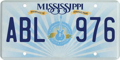MS license plate ABL976